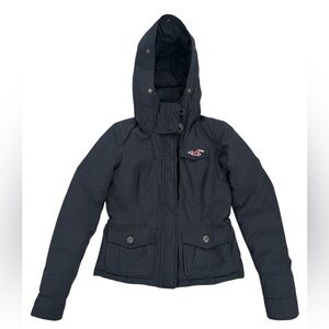 Hollister Kids’ Navy Blue Puffer Jacket | Size XS